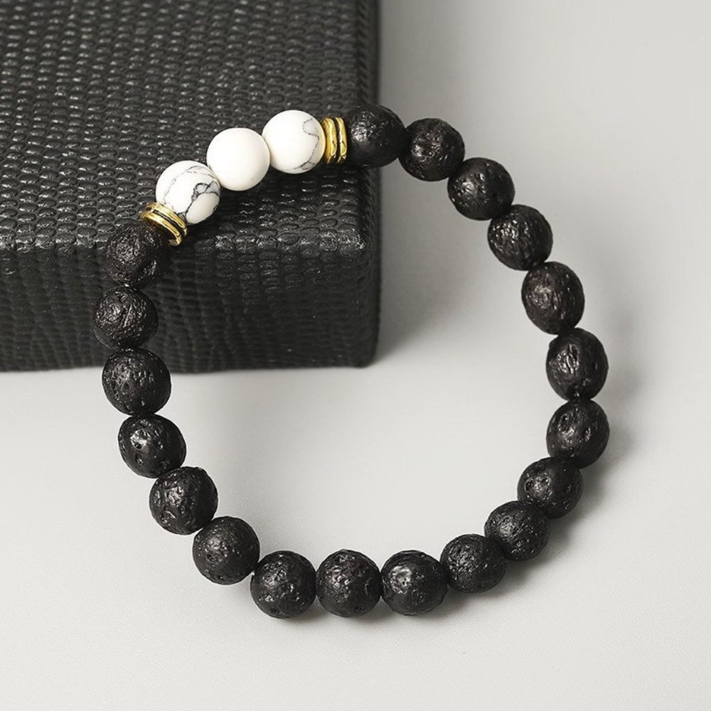 Volcanic Stone Stretch Bracelet
